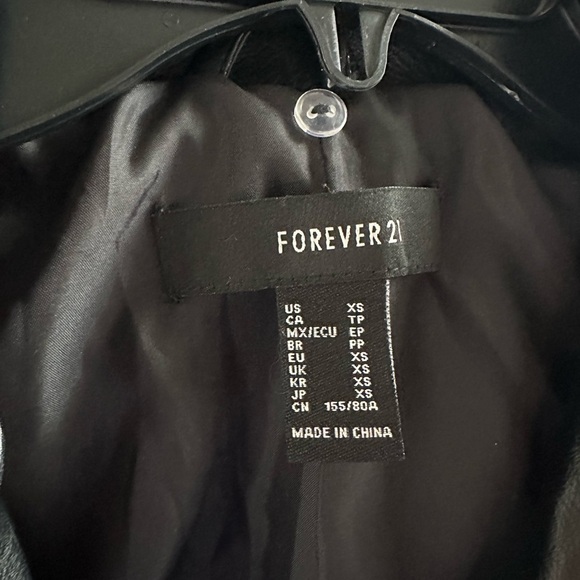 Forever 21 Black Leather Moto Jacket - Picture 2 of 3
